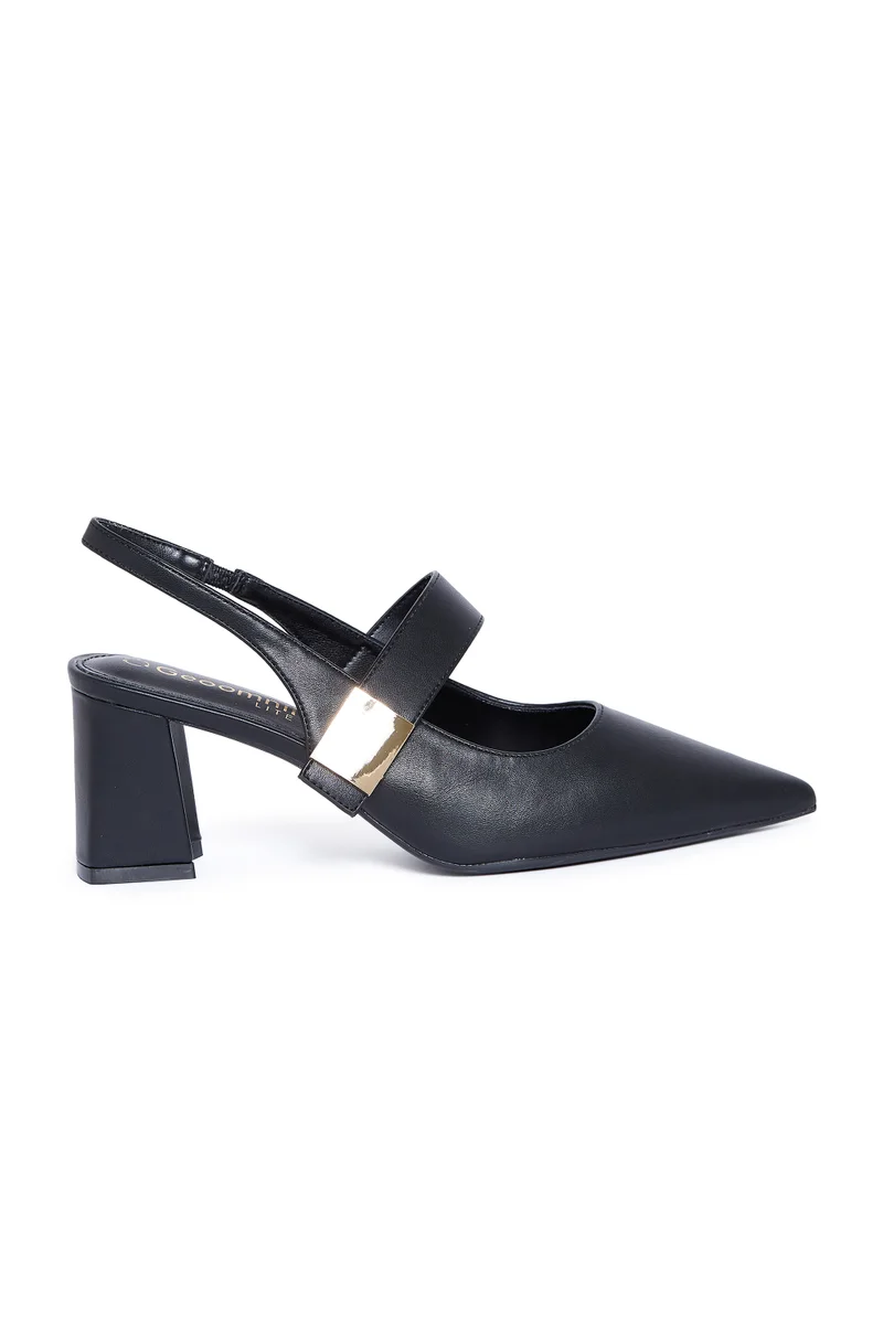 جيومني جيومني بغل الكعب المتوسط للنساء – كعب أنيق بدون ظهر للمكتب، للحفلات والملابس اليومية